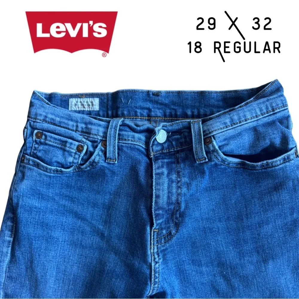 Men’s 511 Slim Fit Straight Leg Levi’s Medium Wash Blue Jeans 29 X 32 EUC
